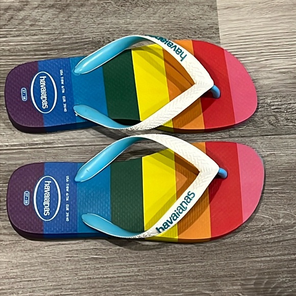 Havianas Top Pride Sole Flip Flops, size 7/8W, 6/7M - Picture 2 of 6